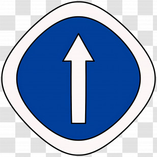 Straight Arrow - Blue Upward Arrow Sign Icon Transparent PNG