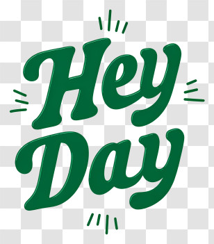 Hey Day - Hey Day Green Lettering Logo Transparent PNG