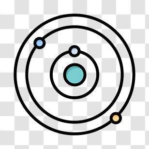 Modern Education Icon - Atom With Orbiting Electrons Icon Transparent PNG