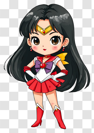 Sailor Moon Girl - Chibi Sailor Girl Character Transparent PNG