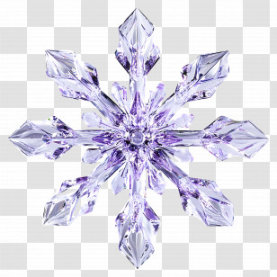 Crystal Snowflake - Purple Gem Crystal Snowflake Transparent PNG