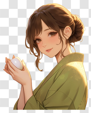 Anime Skin Care - Anime Girl In Traditional Kimono Transparent PNG