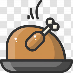 Turkey Food - Roasted Chicken On Plate Transparent PNG