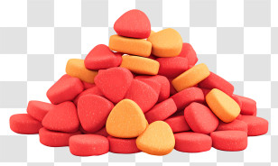Dog Food - Colorful Red And Orange Candy Pile Transparent PNG