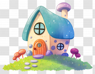 Cartoon House - Small Cute Doodle House Transparent PNG