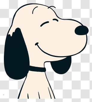 Snoopy - Smiling Cartoon Dog Character Transparent PNG