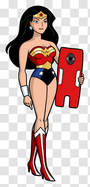 Wonder Woman - Superhero Woman With Shield Transparent PNG