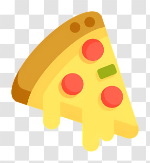 Pizza - Cheesy Pepperoni Pizza Slice Cartoon Transparent PNG
