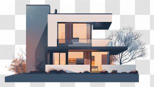 Modern Minimalist House - Stylish Modern Minimalist House Design Transparent PNG