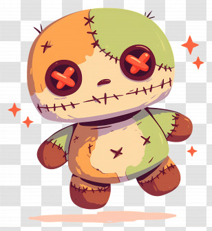 Voodoo Doll - Creepy Cute Voodoo Doll Illustration Transparent PNG
