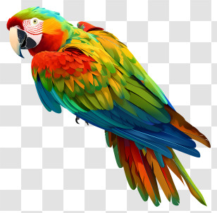 Macaw - Colorful Parrot Illustration Transparent PNG