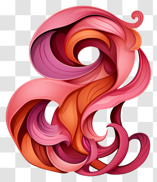 Doodle Style Ribbon - Ornate Letter S Illustration Transparent PNG