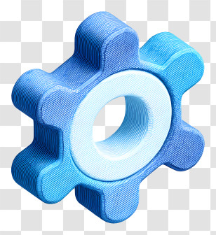 Business Solution - Blue Gear Illustration Transparent PNG