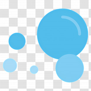 Air Bubbles - Big Blue Bubbles In Minimal Style Transparent PNG