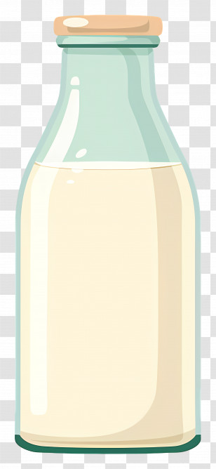 Milk Bottle - Glass Milk Bottle Illustration Transparent PNG