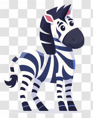 Cartoon Zebra - Cartoon Zebra With Playful Expression Illustration Transparent PNG