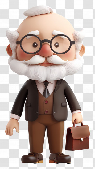 Grandfather - Old Man With Glasses Transparent PNG