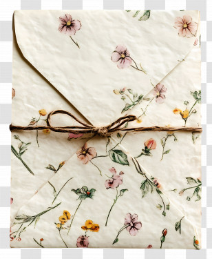 Letter Paper Flower - Floral Patterned Envelope Transparent PNG
