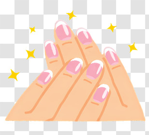 Icon - Manicured Hands With Polished Nails Transparent PNG