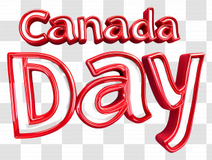 Canada Day - Canada Day Celebration Text Transparent PNG