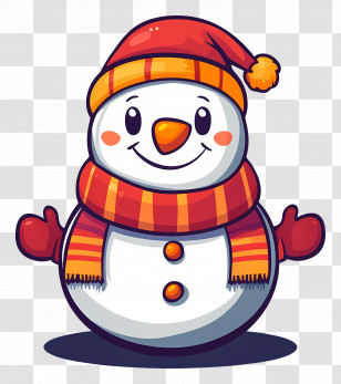 Christmas Snowman - Adorable Snowman Illustration For Holiday Cheer Transparent PNG