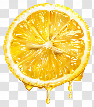 Lemon Slice - Juicy Lemon Slice Transparent PNG