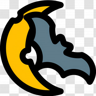 Halloween Moon - Bat Flying Across The Moon Transparent PNG
