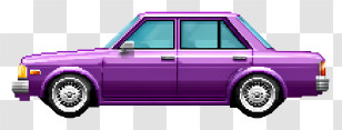 Pixel Car - Purple Car Illustration Transparent PNG