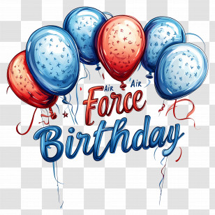 Air Force Birthday - Air Force Birthday Balloons Transparent PNG