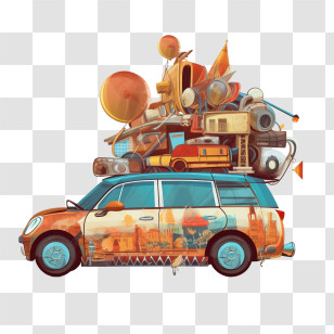 Summer Vacation
 - Loaded Car For Adventure Transparent PNG