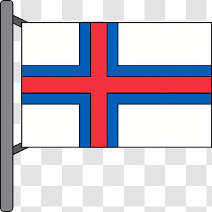 Faroe Islands Flag - Flag With Red And Blue Cross Transparent PNG