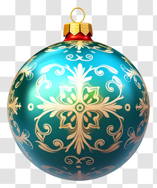 Christmas Ornament - Blue And Gold Christmas Ornament Ball Transparent PNG