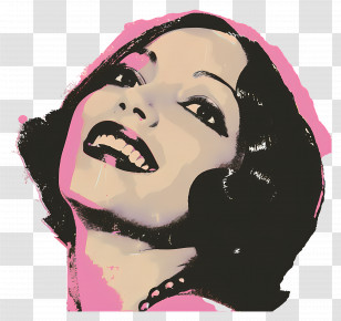 Vintage Female - Joyful Smiling Woman Portrait Transparent PNG