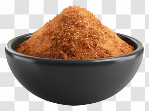 Masala Powder - Bowl Of Brown Powder Transparent PNG
