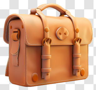 Satchel Bag - Classic Tan Leather Satchel Transparent PNG