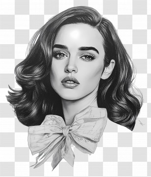 Katy Perry - Realistic Detailed Portrait Transparent PNG