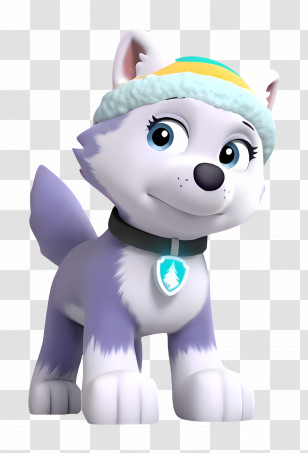 Paw Patrol - Cartoon Husky Character Transparent PNG