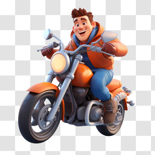 National Motorcycle Ride Day - Man Riding A Motorcycle Transparent PNG