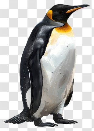 World Penguin Day - Illustration Of A Standing Emperor Penguin Transparent PNG