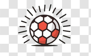 Football - Cartoon Style Soccer Ball Illustration Transparent PNG