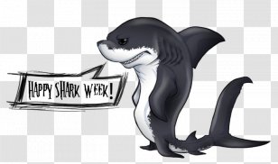 Great White Shark Drawing Megalodon - Tree Transparent PNG