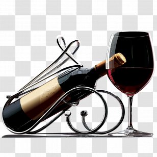 Red Wine Bottle Tasting - Glass Transparent PNG
