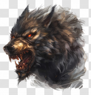 Werewolf - Ferocious Werewolf Illustration Transparent PNG