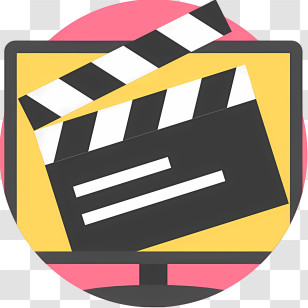 Movie Logo - Clapperboard For Movie Production Transparent PNG
