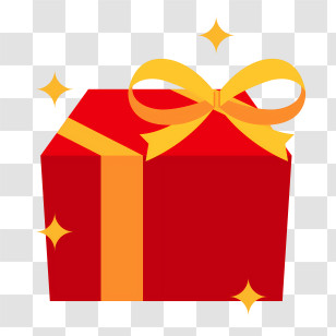 Gift Box - Red Gift Box With Golden Ribbon Transparent PNG