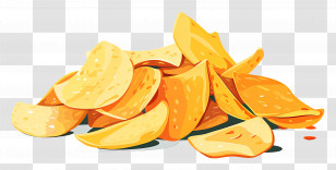 Chips - Crispy Golden Potato Chips Illustration Transparent PNG