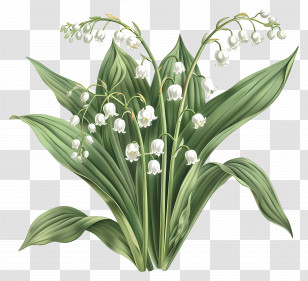 Lily Of The Valley - Lily Of The Valley Spring Flowers Illustration Transparent PNG