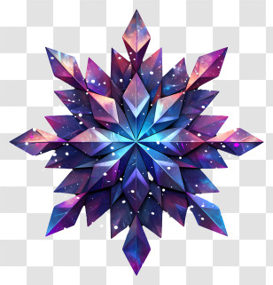Snowflake Animated - Galaxy Crystal Snowflake Transparent PNG