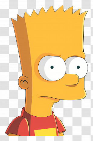Bart Simpson - Yellow-Haired Cartoon Boy Illustration Transparent PNG