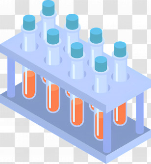 Test Tube - Test Tubes With Orange Liquid In Scientific Setup Transparent PNG